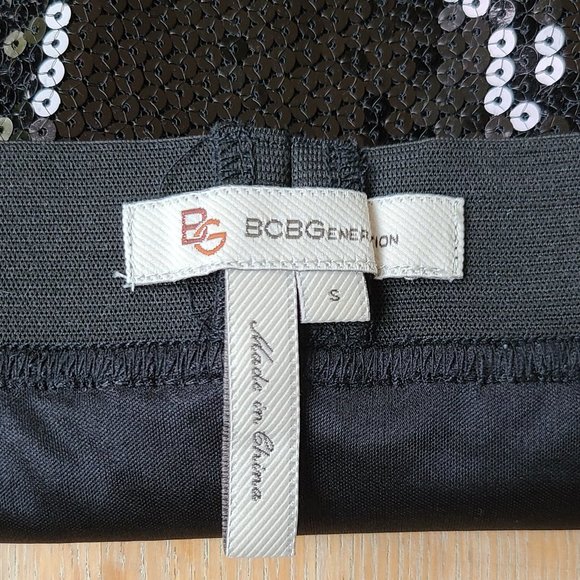 BCBG Generation Black Sequin Mini Skirt - Picture 5 of 5